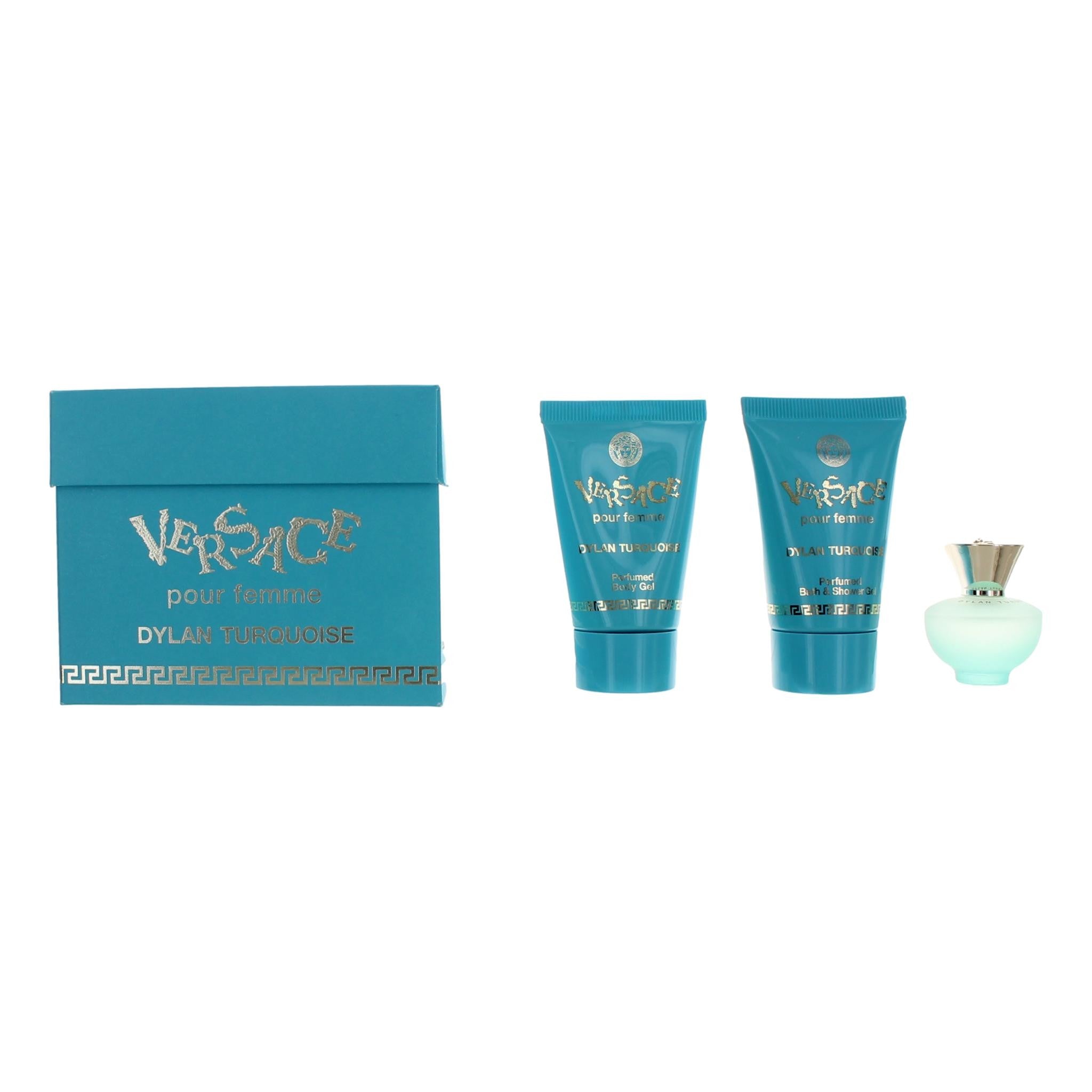 Photo of Versace Dylan Turquoise by Versace, 3 Piece Miniature Gift Set women